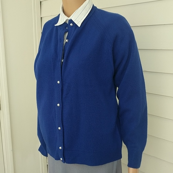 Blue Cardigan Sweater M Acrylic | Poshmark